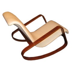 Vintage 1930s Italian Rocking Chair By Giuseppe Pagano