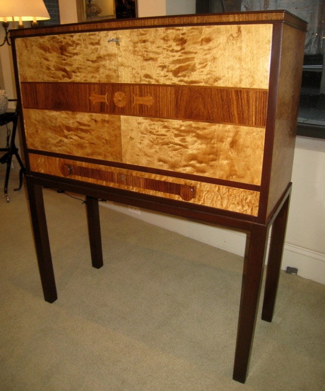 Swedish Marquetry Drop front Scretary