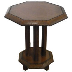Early 20th Century French Leather Table