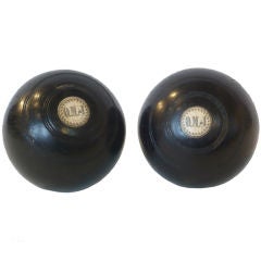 Antique Pair of 19th Century English Lawn Balls