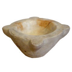 19th Century French Marble Mortar