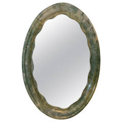 Beautiful Parchment Oval Mirror 12
