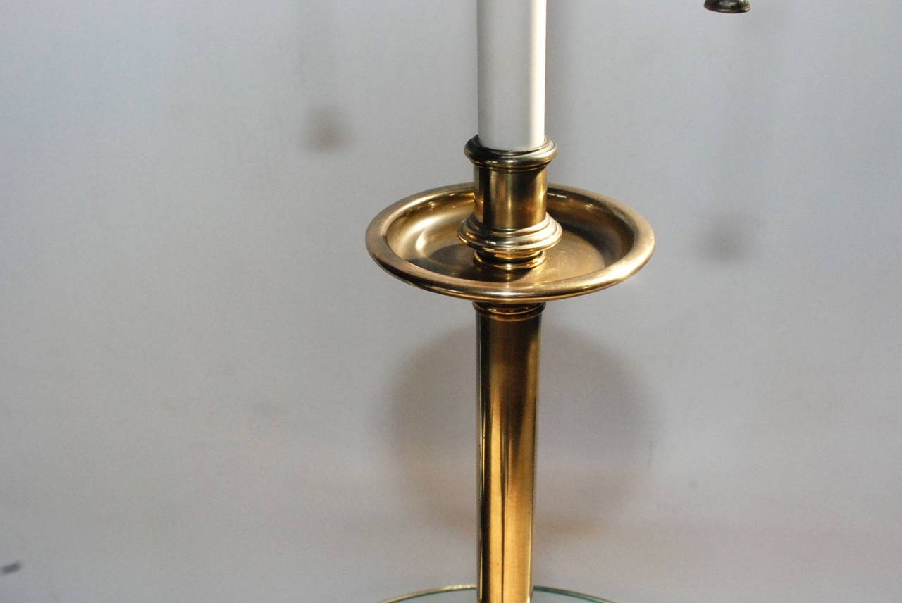 Amazing Stiffel Brass And Glass Table, Vintage Stiffel Floor Lamp With Glass Table