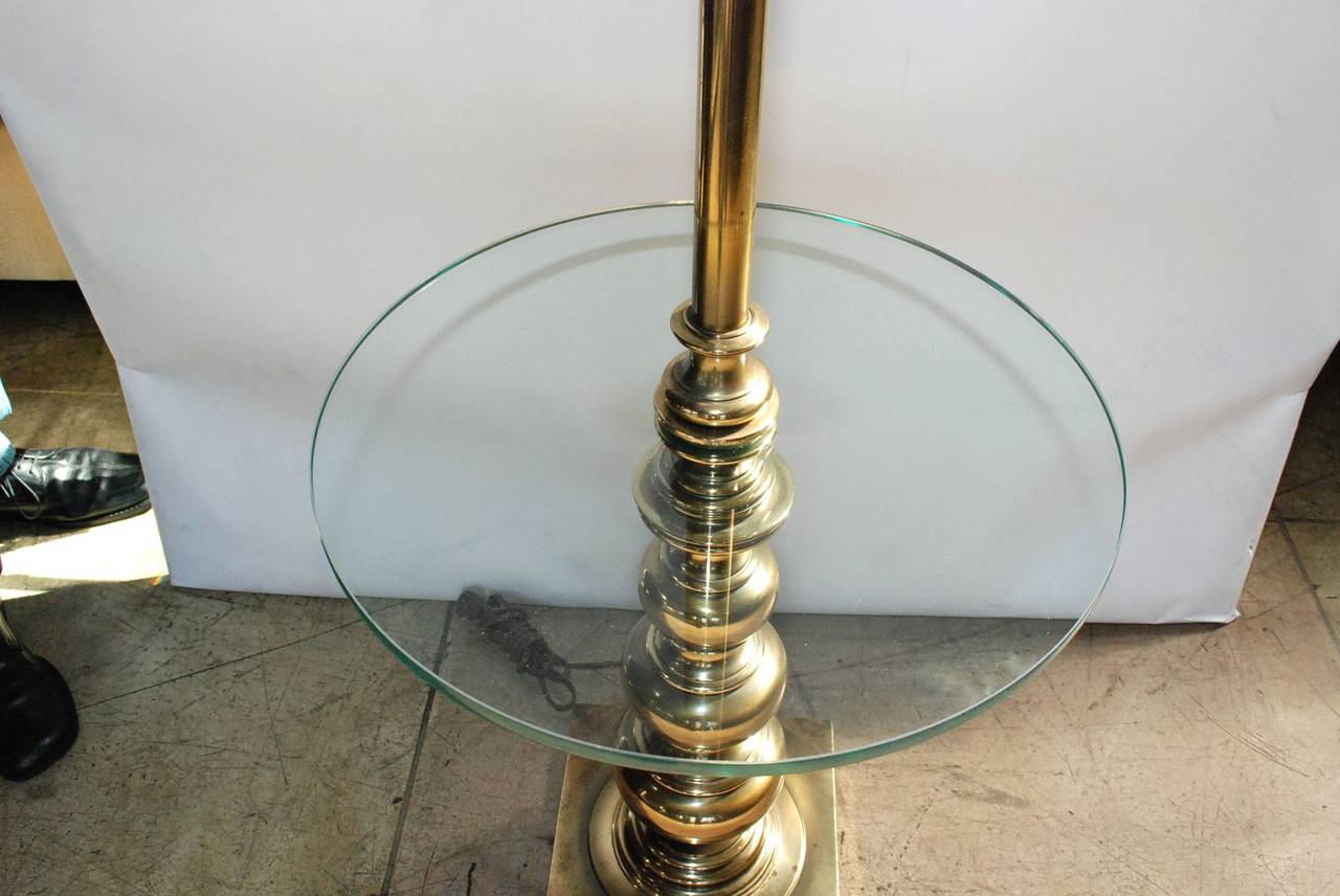 Mid-Century Modern Amazing Stiffel Brass and Glass Table Lamp
