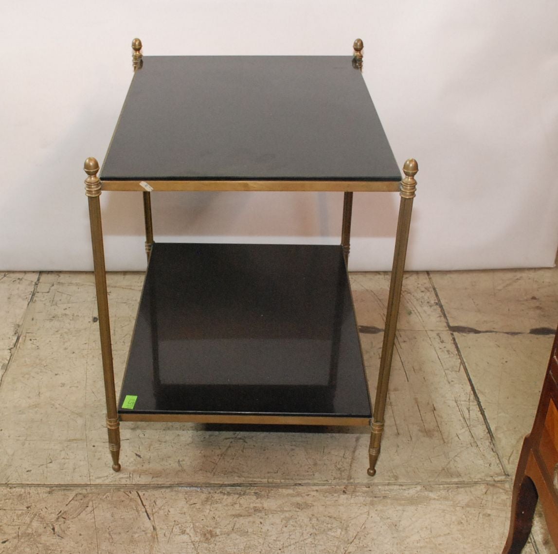 French Directoire Style Brass and Granite Side Table 4