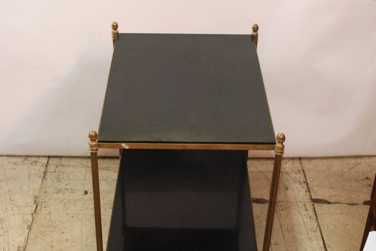French Directoire Style Brass and Granite Side Table 5