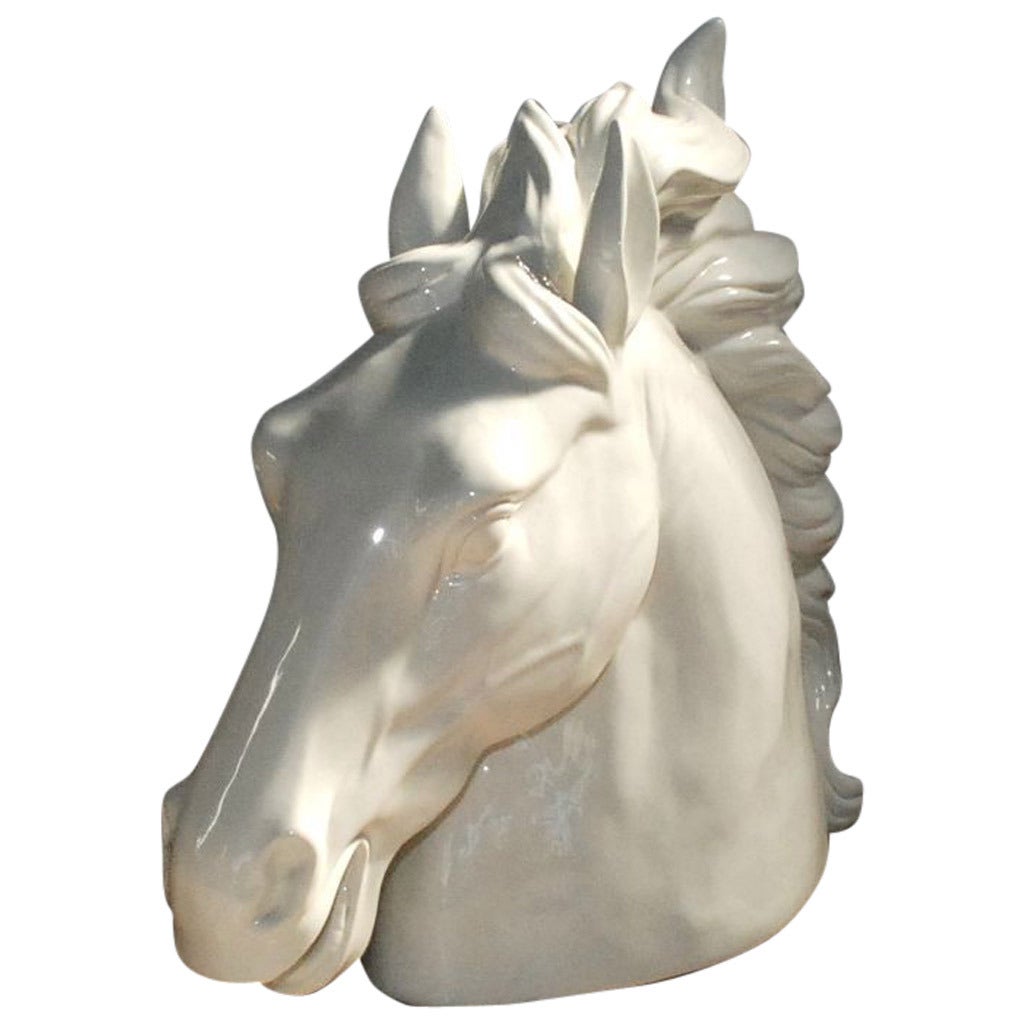 Hollywood Regency Italian Horse Head Sculpture