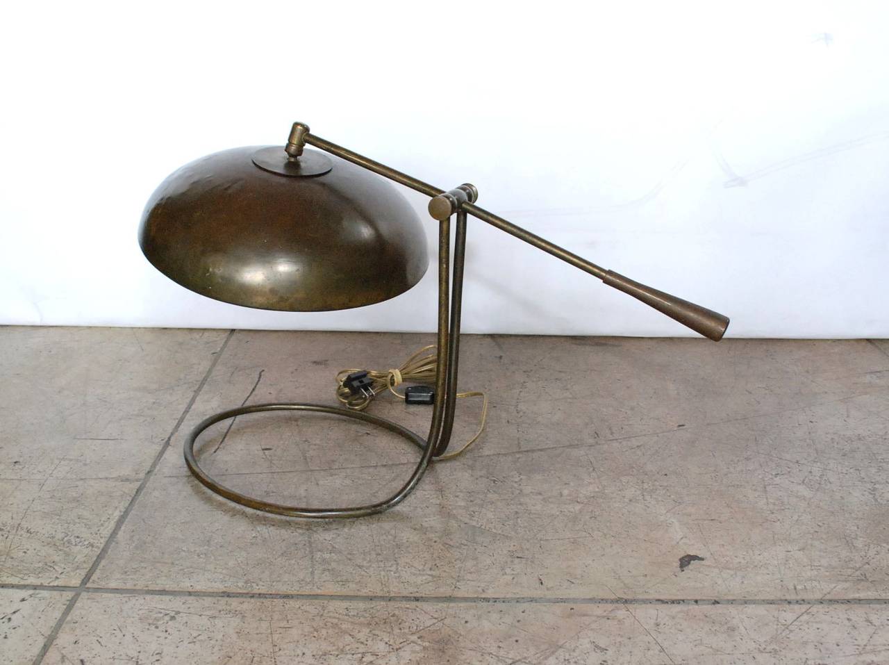 20th Century Mid-Century Italian Brass Desk Lamp