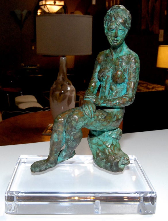 Bronze Nackte Frauen Skulptur (Moderne der Mitte des Jahrhunderts) im Angebot