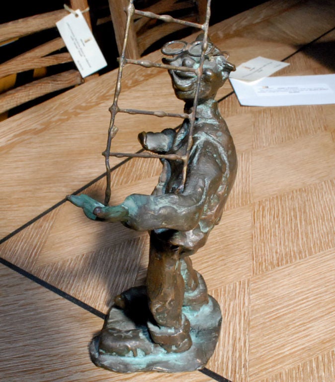 Rare 1969 Bronze Whimsical Sculpture by Curtis Jere For Sale 1