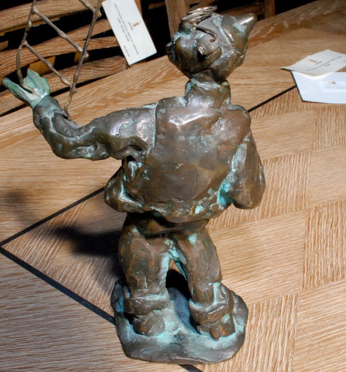 Rare sculpture fantaisiste en bronze de Curtis Jere, 1969 en vente 1