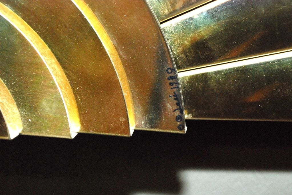 20th Century 1989 Curtis Jere Brass Fan.