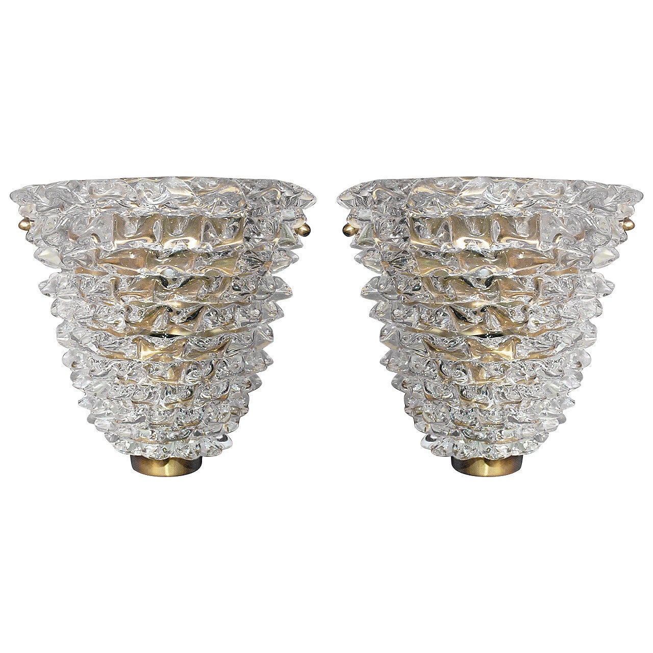 Pair of Barovier & Toso Rostri Sconces