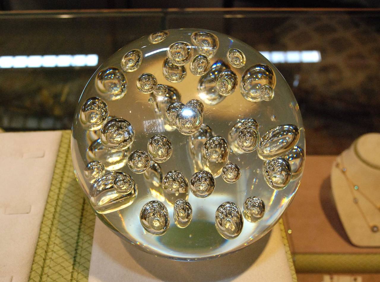 giant glass ball paperweight
