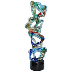 Murano Rainbow Sculpture by Sergio Costantini