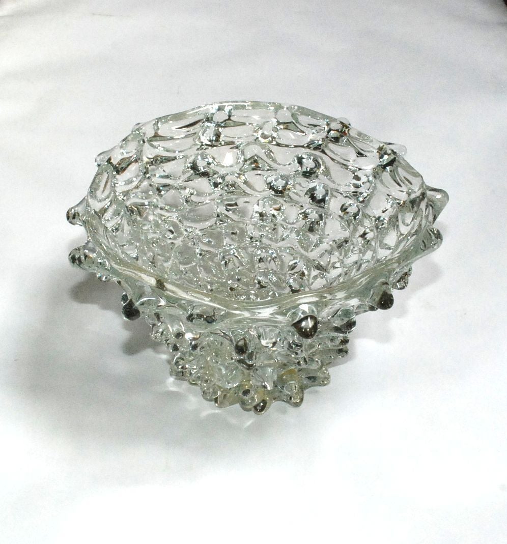 A unique Murano rostri centerpiece bowl by Camozzo. Signed by artist.