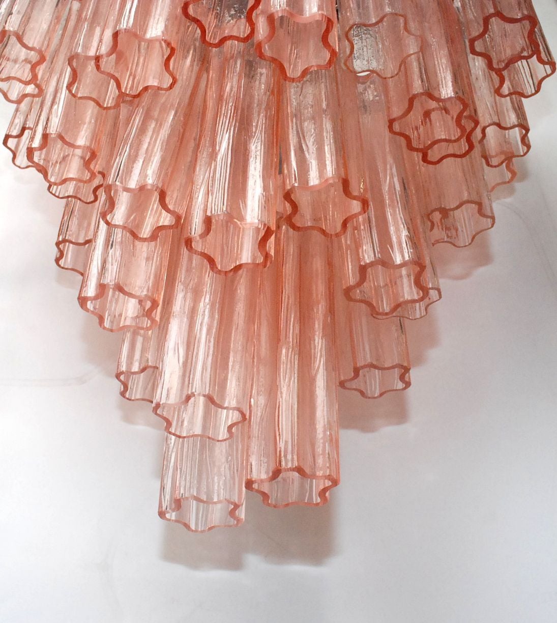 Italian Venini Pink Tronchi Chandelier