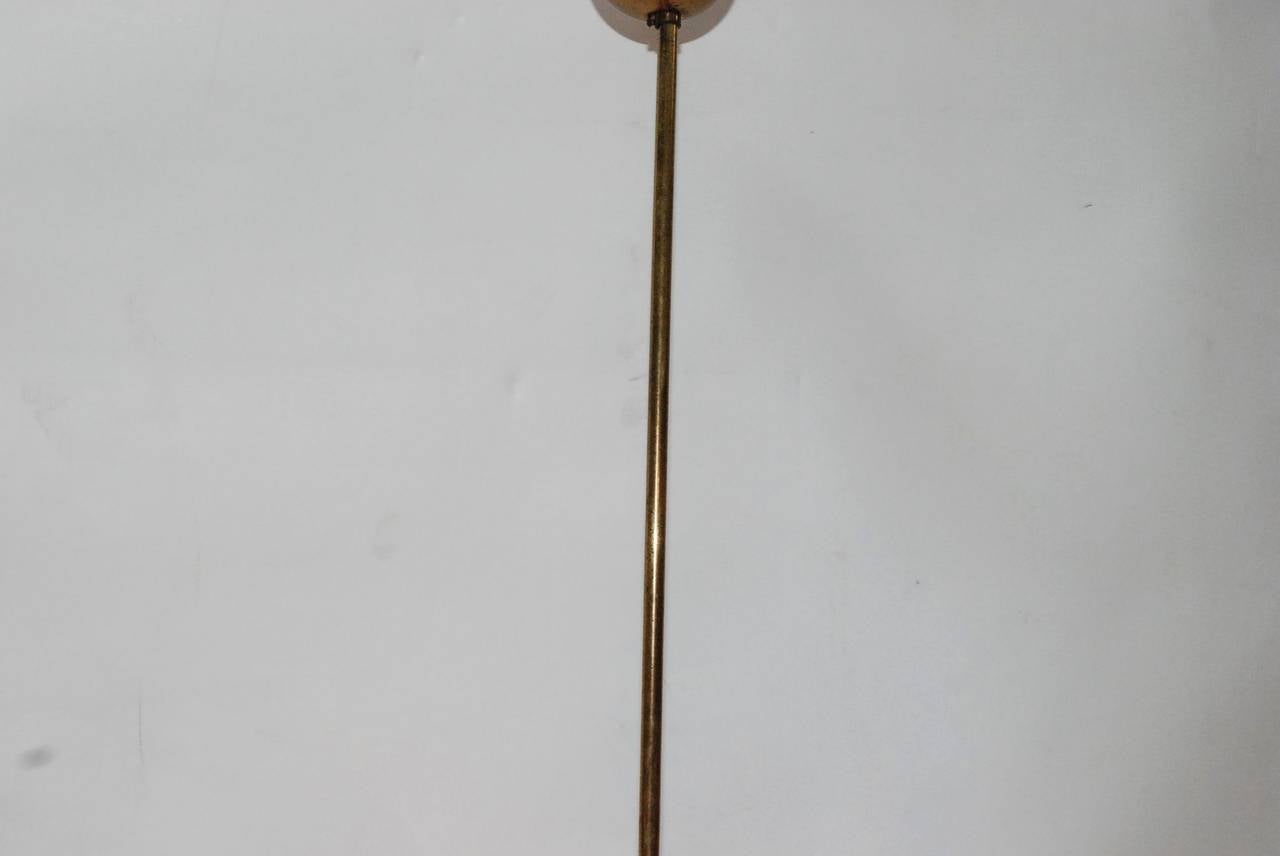 20th Century Stilnovo Red and Cream Murano Glass Bell Pendant