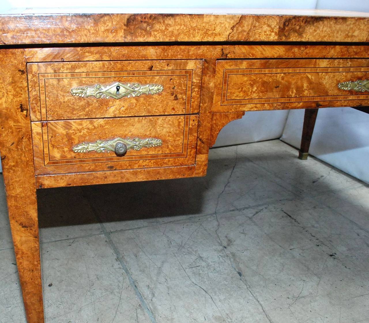 Bronze French Partners Desk in the Directoire Style