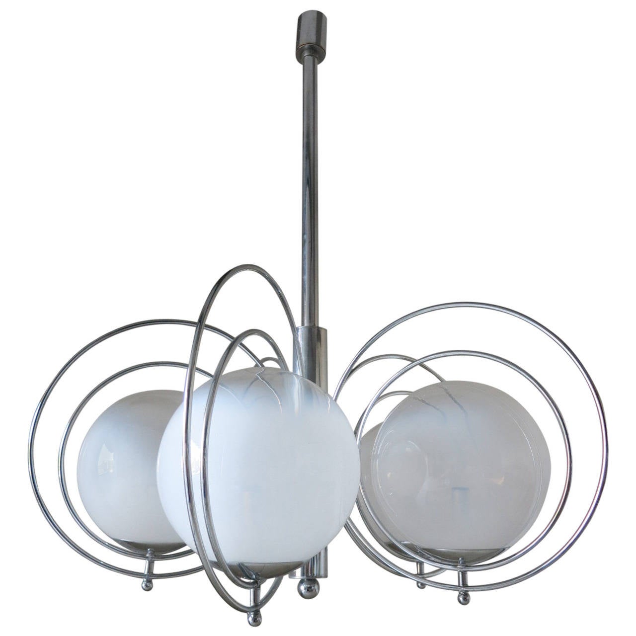 sergio mazza chrome and white glass balls chandelier for sergio mazza chrome and white glass balls chandelier for