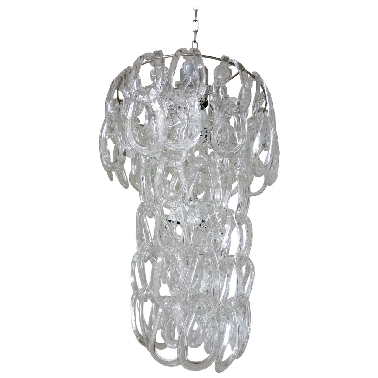 Vistosi Links Chandelier by Angelo Mangiarotti