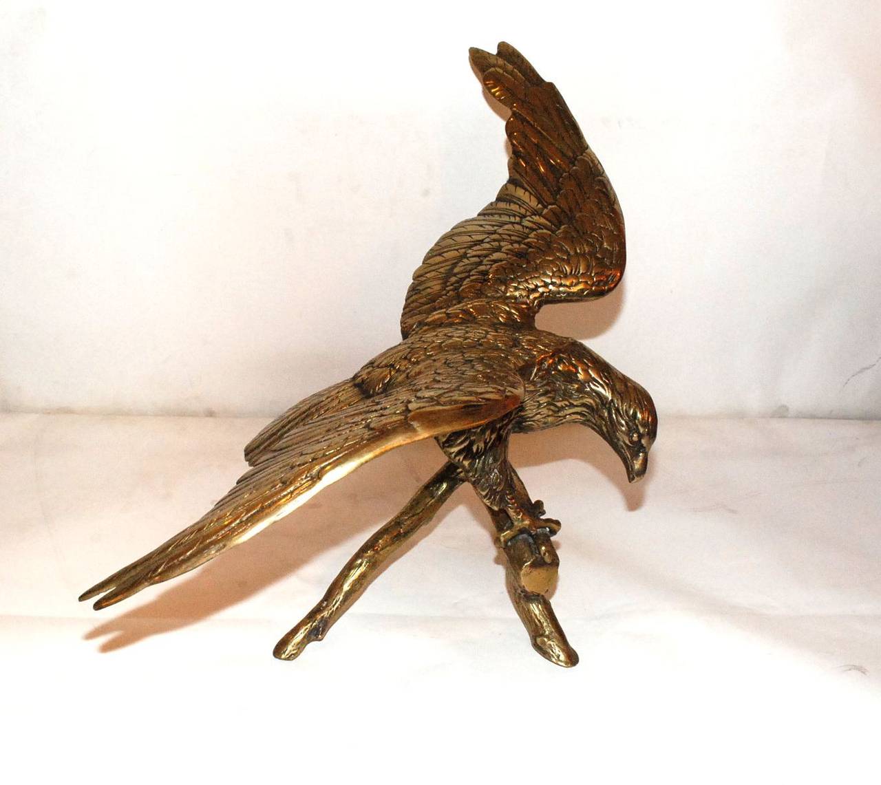 American Mid-Century Brass Eagle Sculpture