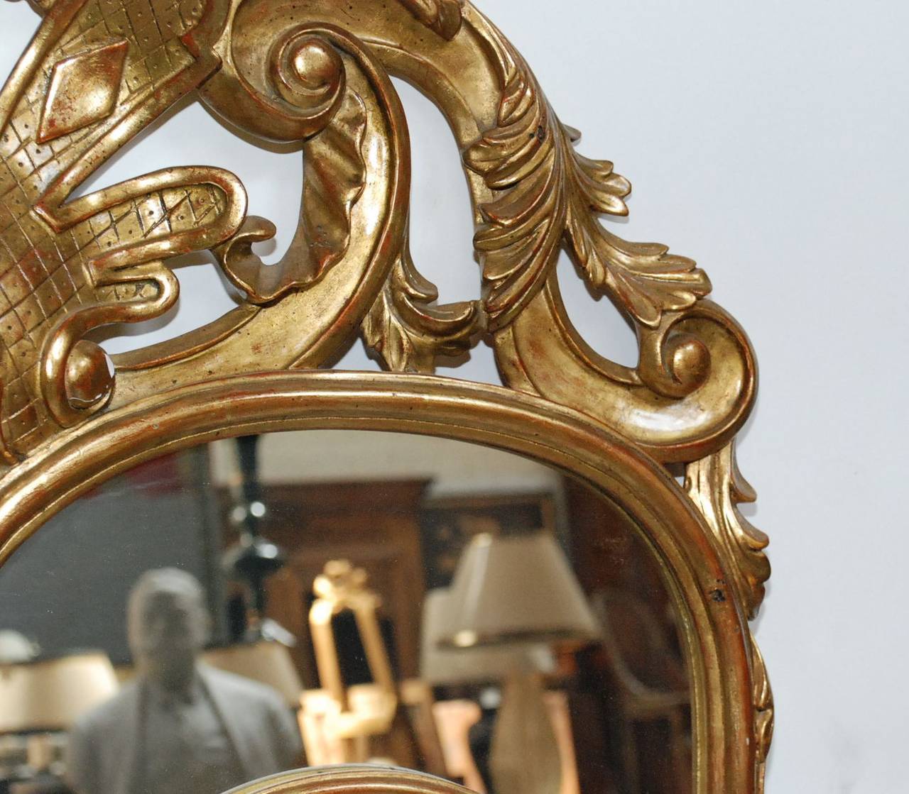 Pair of French Rococo Style Mirrors In Good Condition In Cathedral City, CA