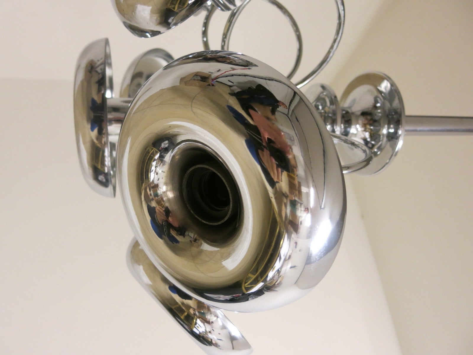 Mid-Century Modern 1960s Sciolari Chrome Chandelier