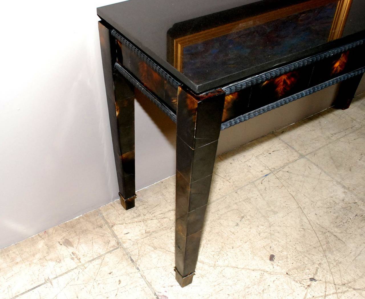 American Console Table Wrapped with Horn