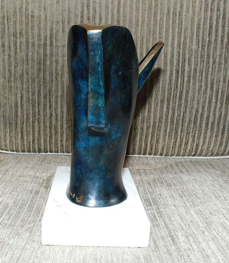 American Sy Rosenwasser Bronze Sculpture with Marble Base For Sale