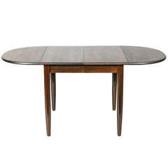 Danish Modern Oval Rosewood Dining Table with Two Leaves