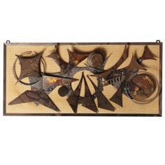 Vintage Sculpture: Metal Wall Art by Henrik Horst