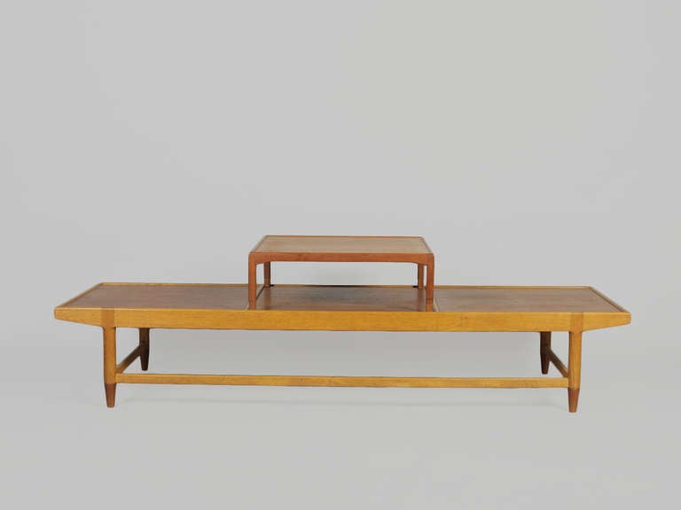 Scandinavian Modern Rare Modular Bench and Table by the Norwegian Bendt Winge