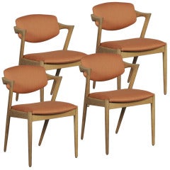 Set of 4 Oak Kai Kristiansen Dining Chairs