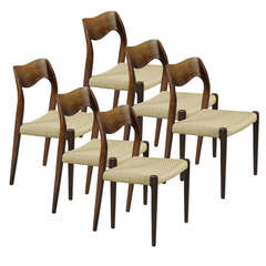Set of 6 Niels Moller No. 71 Rosewood Dining Chairs