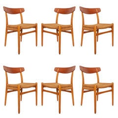 Hans Wegner CH23 Dining Chairs, Set of Six