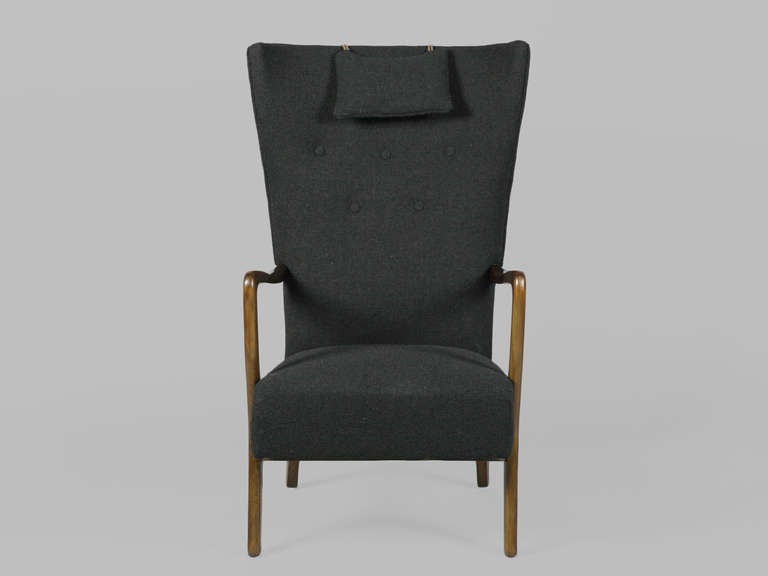 Danish 1940's Beech Wingback Chair