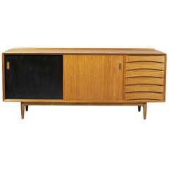 Teak and Black Triennale Sideboard by Arne Vodder