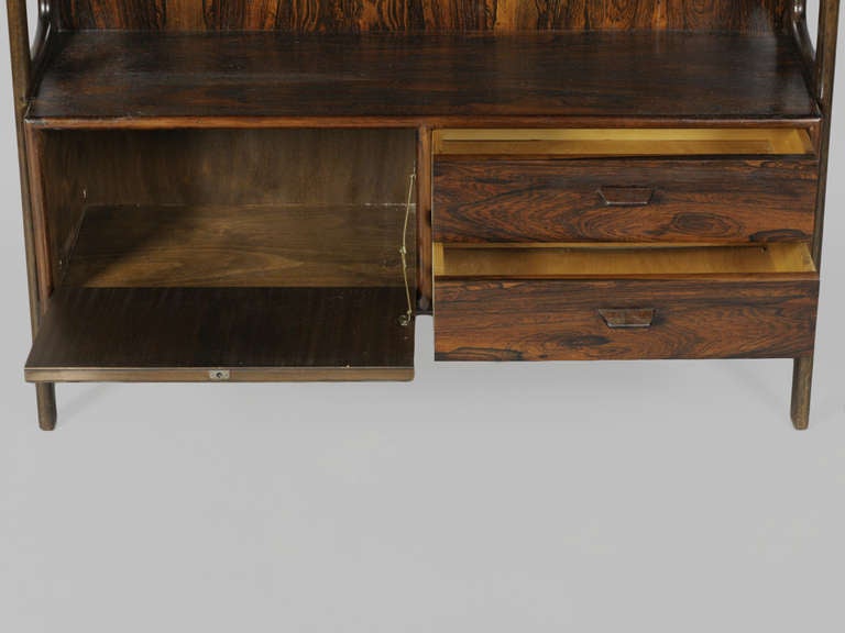 Scandinavian Modern Danish Modern Rosewood Tapered Bookcase