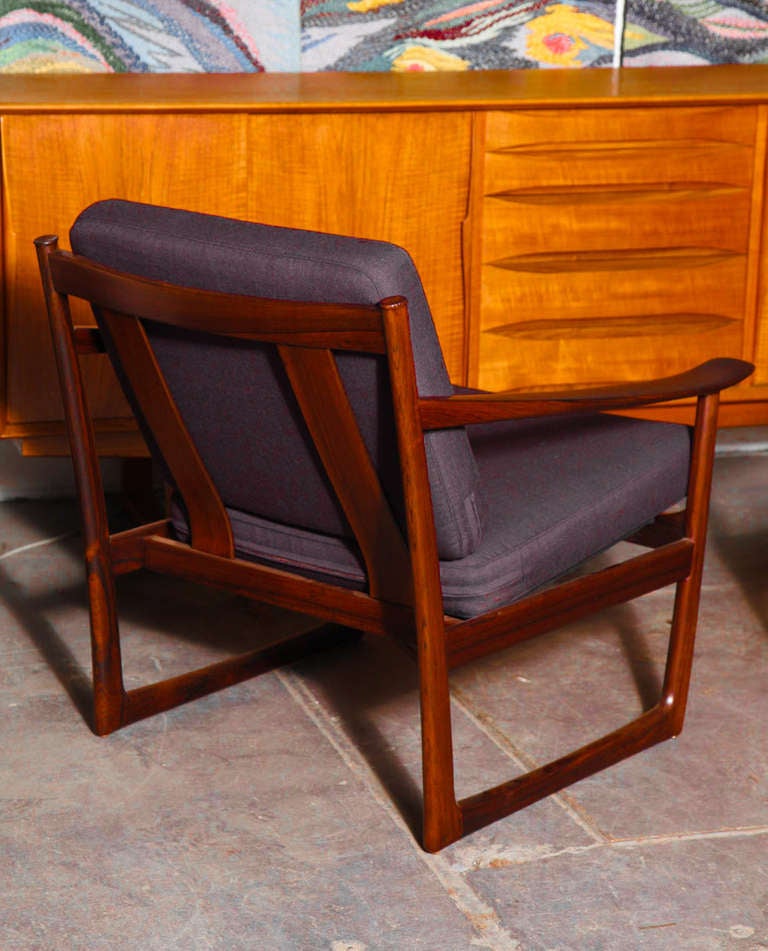 Mid-20th Century Pair of Rosewood Lounge/Armchairs by Peter Hvidt and Olga Molgaard-Nielsen