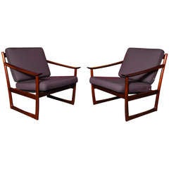 Pair of Rosewood Lounge/Armchairs by Peter Hvidt and Olga Molgaard-Nielsen