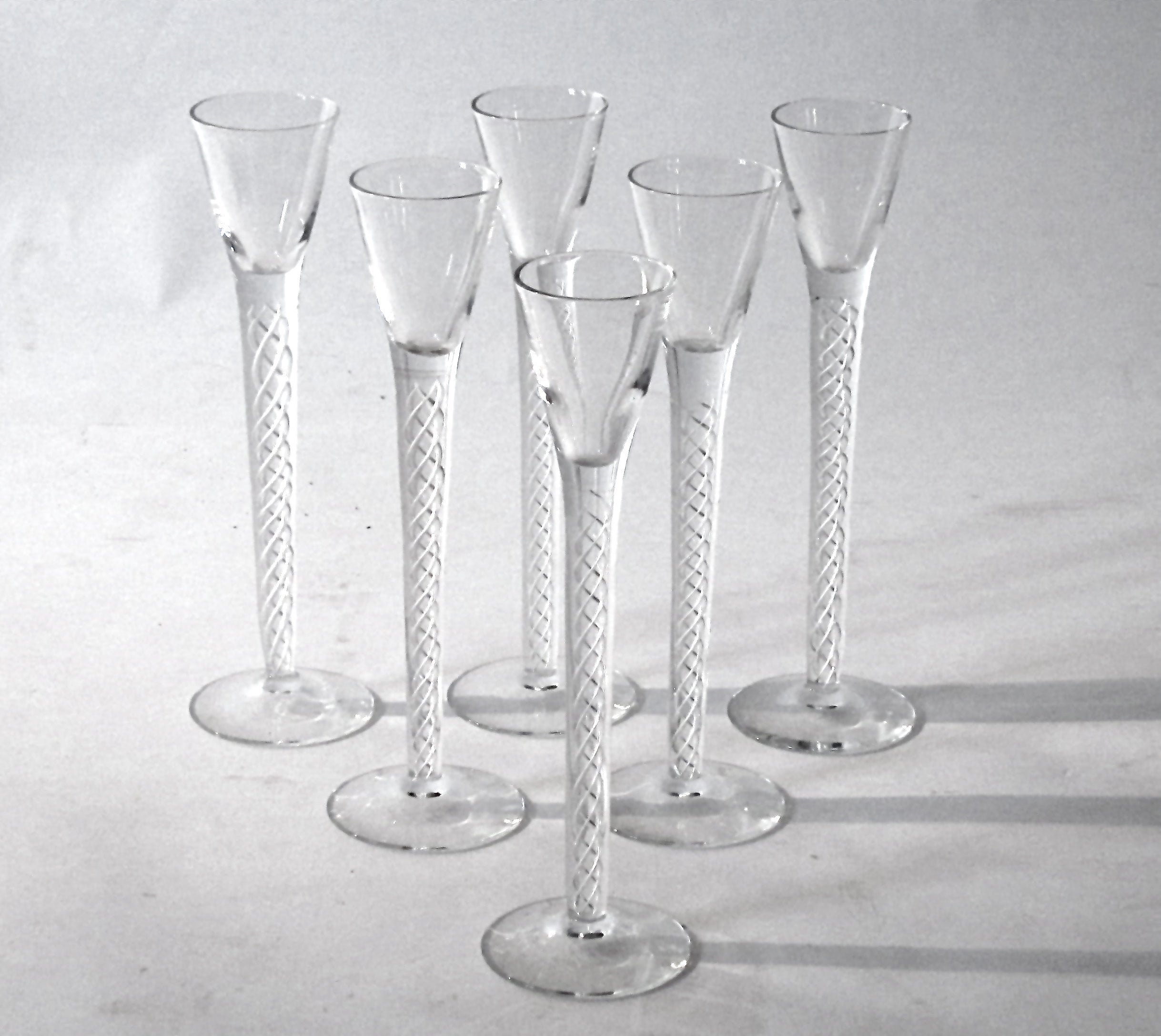 Hand Blown Long Stemmed Aquavit Glasses
