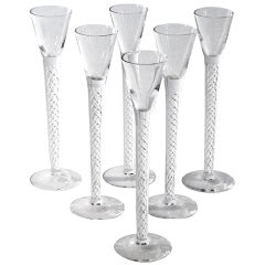 Hand Blown Long Stemmed Aquavit Glasses