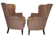 Vintage Pair of Wing Back Chairs