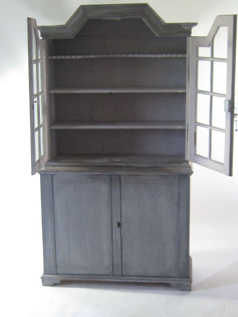 Swedish Gustavian Style Step Back Cupboard For Sale