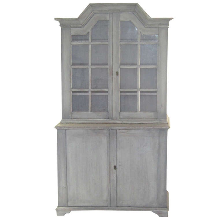 Gustavian Style Step Back Cupboard For Sale