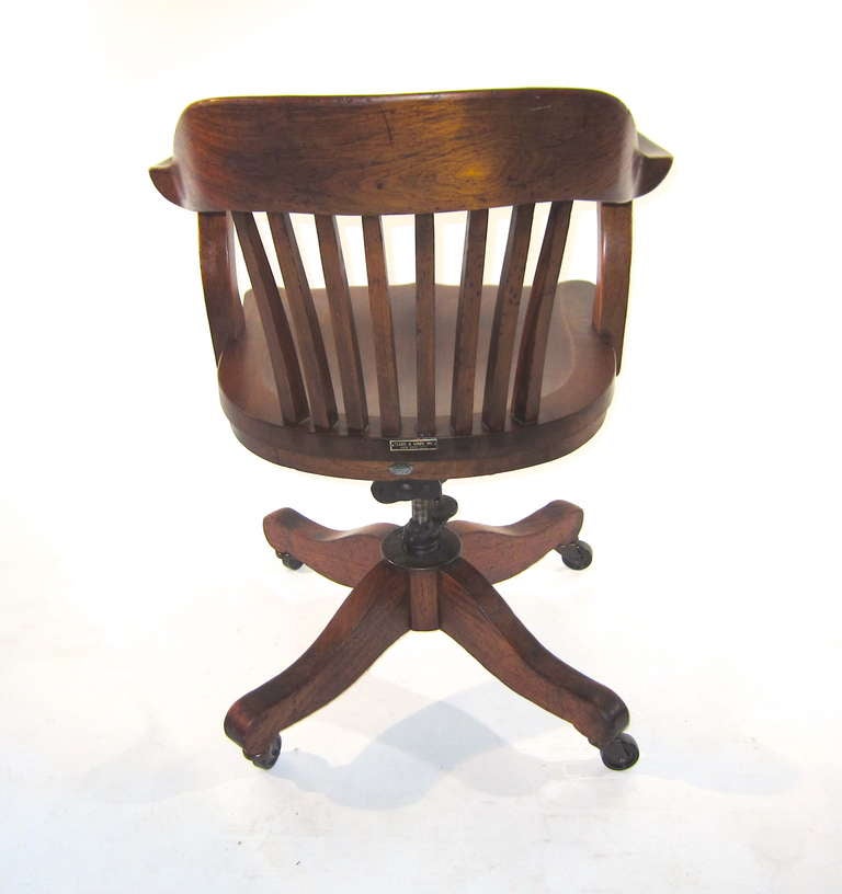 walnut office chair