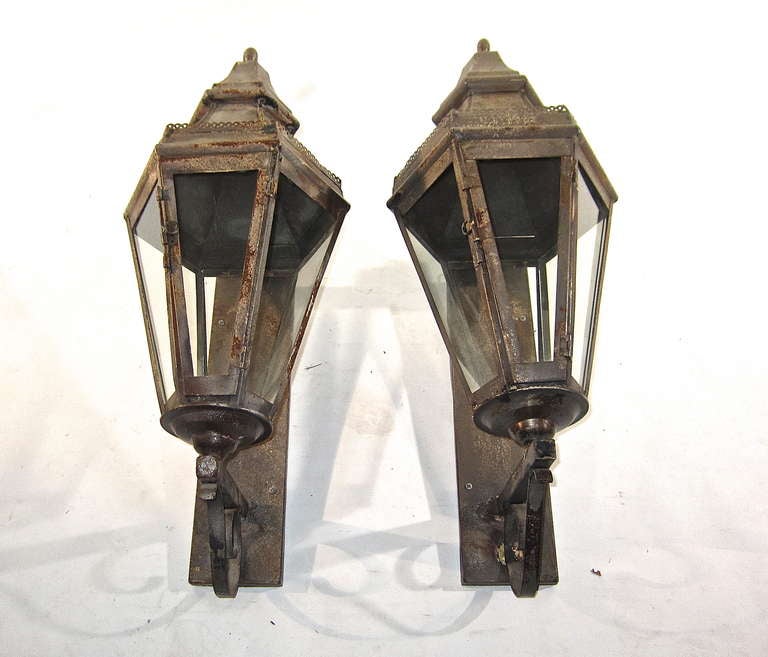 Iron Pair French Lanterns