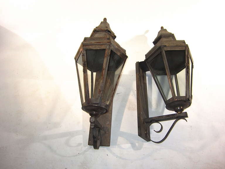 Pair French Lanterns 1