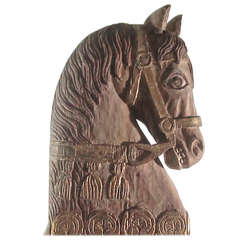Carved Horse Head Wall Hanging